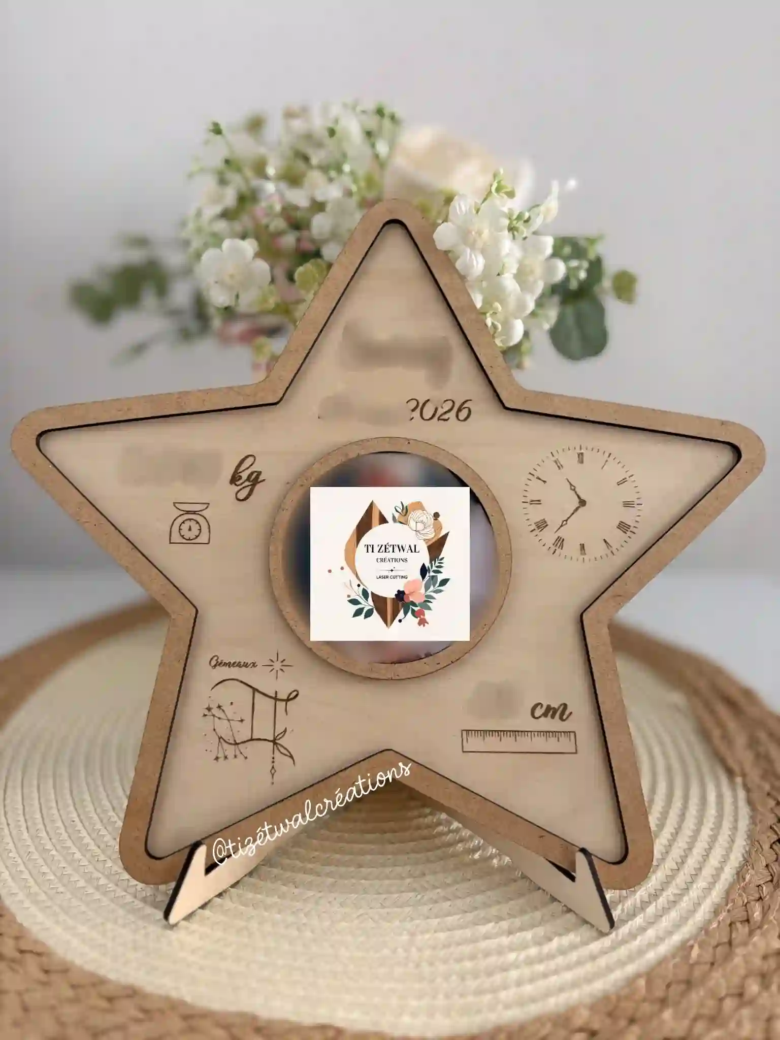 Plaque souvenir de naissance