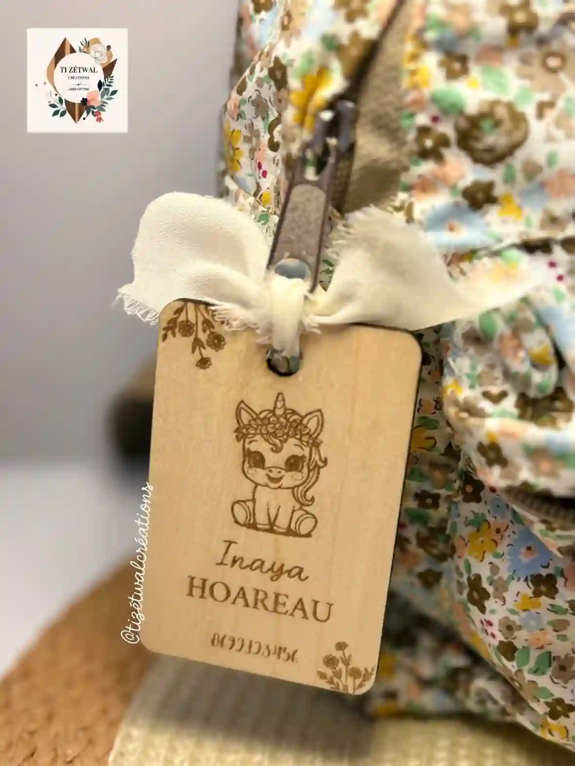 Étiquette de sac personnalisée